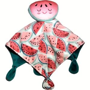 Mary Meyer Watermelon Baby Security Blanket Lovey Green Pink Knot Girl 14"
